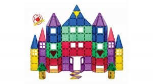 Playmags 100-piece Clear Color Magnetic Tiles Deluxe Building Set