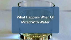 What Happens When Oil Mixed With Water