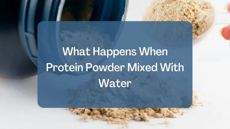 Protein Powder Mixed With Water